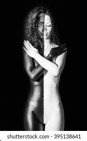 Attractive Nude Woman Wearing Venetian Mask Stock Photo Shutterstock