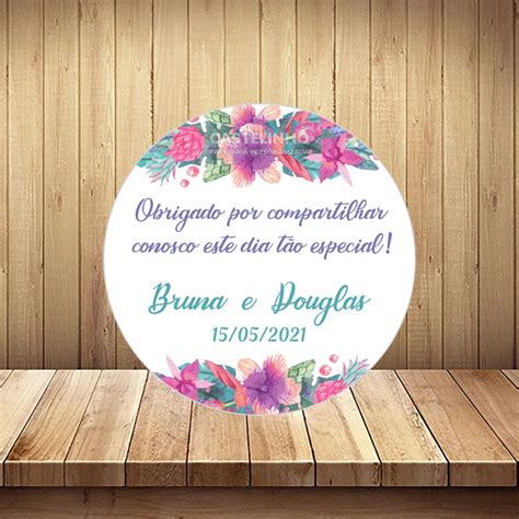 Adesivos Casamento Floral E Frase R Tulos X Cm Elo