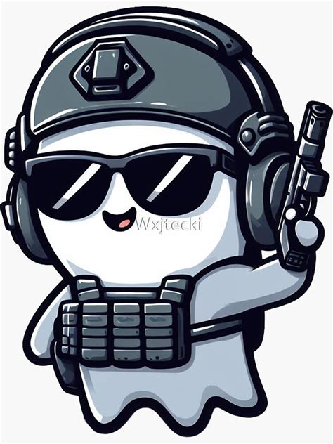 Tactical Ghost Sticker For Sale By Wxjtecki Redbubble
