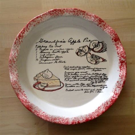 Personalized Pie Plate With Recipe Banana