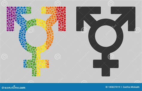 Spectrum Polyandry Sex Symbol Mosaic Icon Of Spheres Stock Vector Illustration Of Group