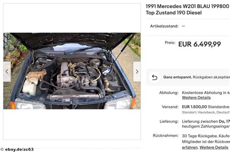 Mercedes 190 D W 201 bei eBay - AUTO BILD Klassik