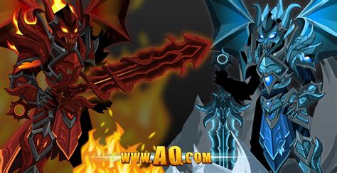 This weekend: Flame and Frost Dragon Knight armor sets : r/AQW