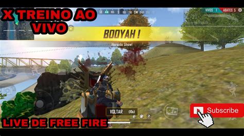 X TREINO AO VIVO LIVE DE FREE FIRE YouTube