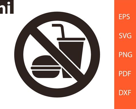 No Food Or Drink Svg No Food Or Drink Sign No Food Or Drink Vector