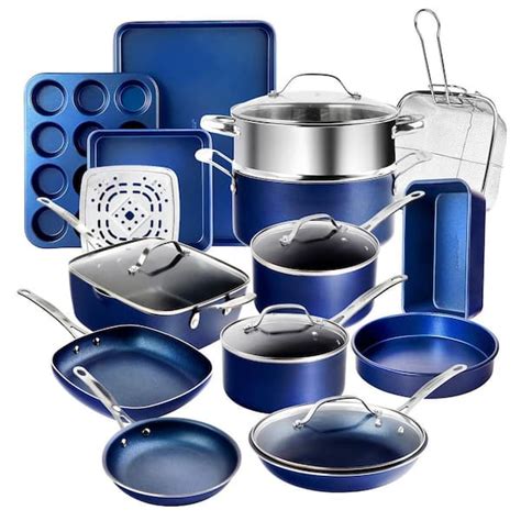 Reviews For Granitestone Classic Blue 20 Piece Aluminum Ultra Durable