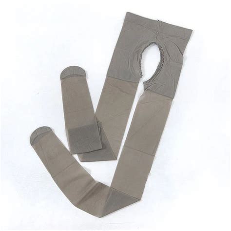 AU Sexy Women Lingerie Open Crotch Shiny Pantyhose Crotchless Sheer Stockings