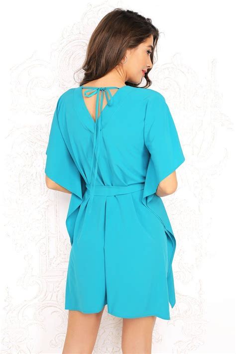 Пляжне плаття туніка з шифону Anabel Arto бірюзова бірюзовий Bikini co ua