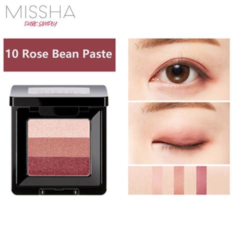 Тени для век,MISSHA Triple Eyeshadow ,010 Rose Bean Paste,3-цветная ...