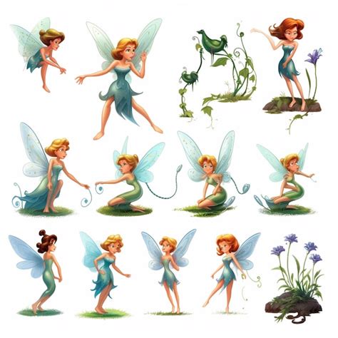 Premium Ai Image There Are Many Different Pictures Of A Fairy With