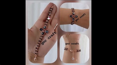 BONCUK VE KRİSTALLİ ZARİF BİLEKLİK ELEGANT BRACELET WİTH BEADS AND