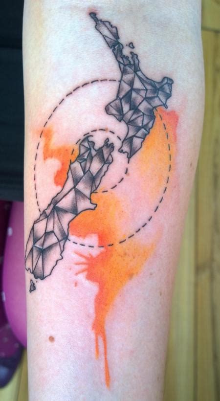 Geometric Watercolor Tattoo By Chloe Deboo Tattoonow