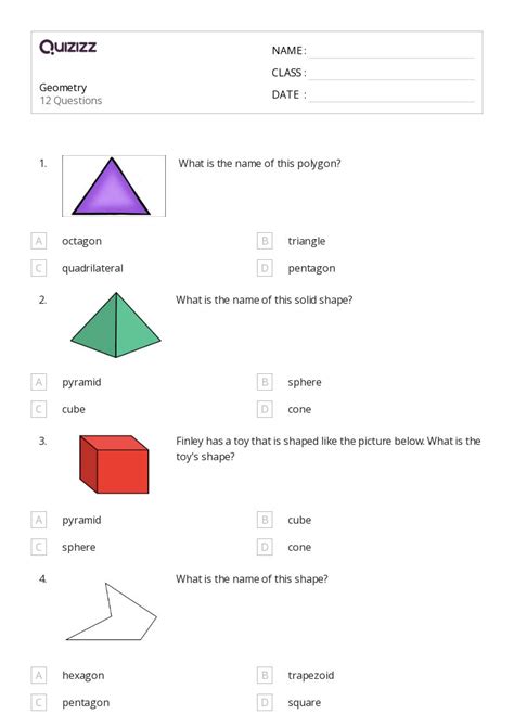 50 Geometry Worksheets For 2nd Class On Quizizz Free And Printable