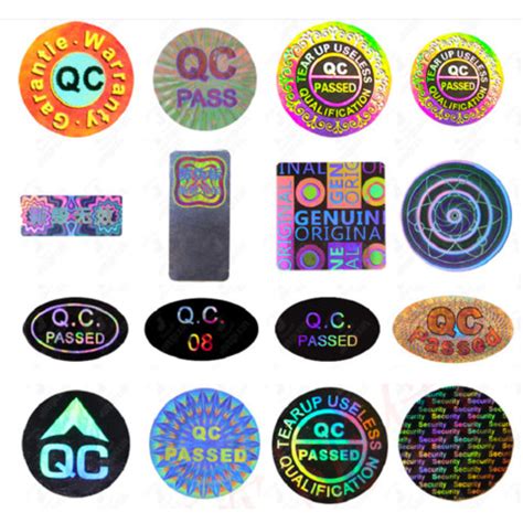 Uv Security Qr Code Hologram Sticker Label Permanent Removable Hot Melt Adhesive