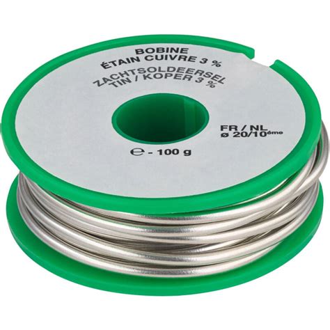 Fil brasure étain avec âme décapante rouleau 100 gr NOYON