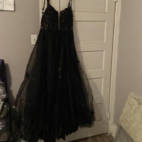 Black Sleeveless Mori Lee Ball Gown Only Worn Once Depop