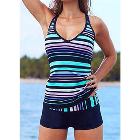 New Striped Swimsuit Sexy High Waisted Bikini Oversized Swimsuit Chubby Women S Swimsuit
