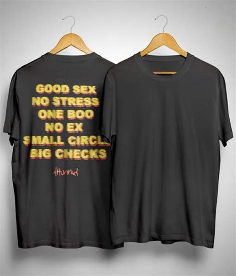 Good Sex No Stress One Boo No Ex Small Circle Big Checks T Shirt