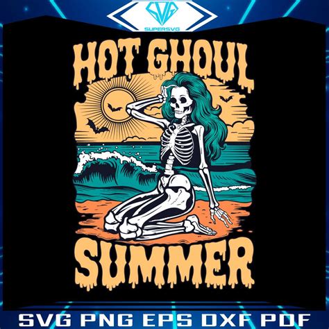 Hot Ghoul Summer Skeleton Girl SVG