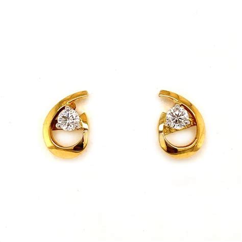 Ct Gold Diamond Set Stud Earrings Aspens Jewellers