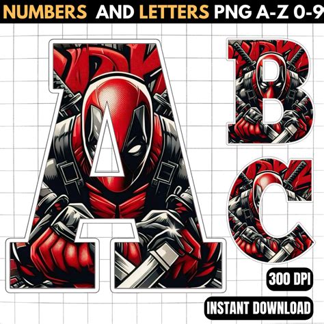 Deadpool Alphabet Letters Png Mr Alphabets