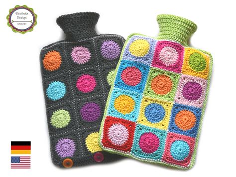 Crochet Pattern Hot Water Bottle Cover Photo Tutorial Pdf Etsy