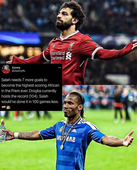 Mo Salah needs 7 more goals to become the highest scoring African in ...