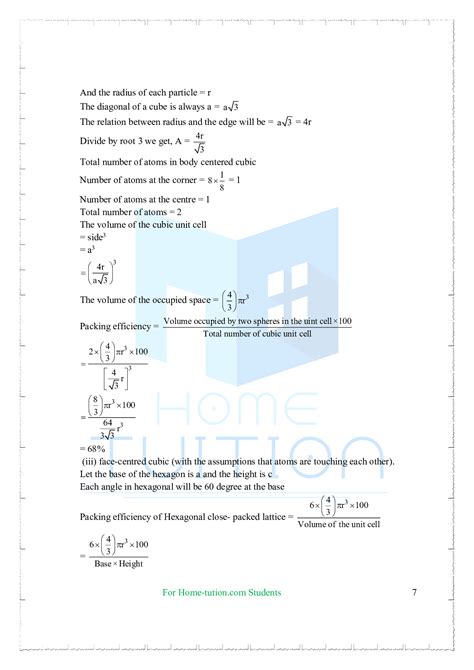 Ncert Solutions For Class 12 Chemistry Chapter 1 The Solid State