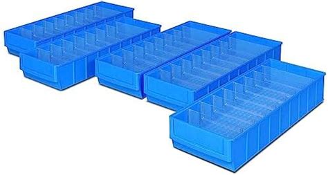 Regalkästen Set 5 teilig blau LxBxH 500x183x81mm inkl 40 Querteiler