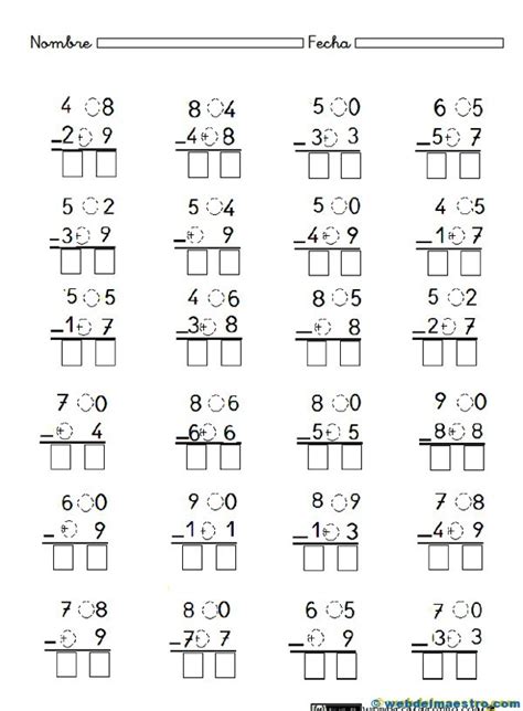 Restas Con Llevadas Web Del Maestro