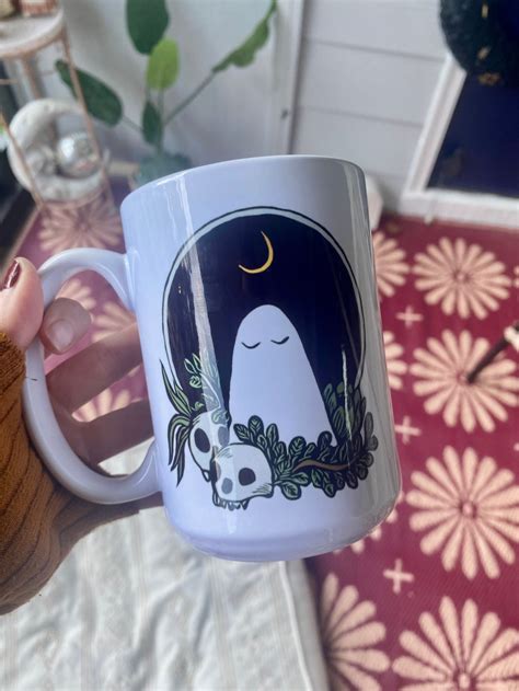 Cute And Spooky Ghost Mug Spooky Season Ghostie Coffee Cup Etsy