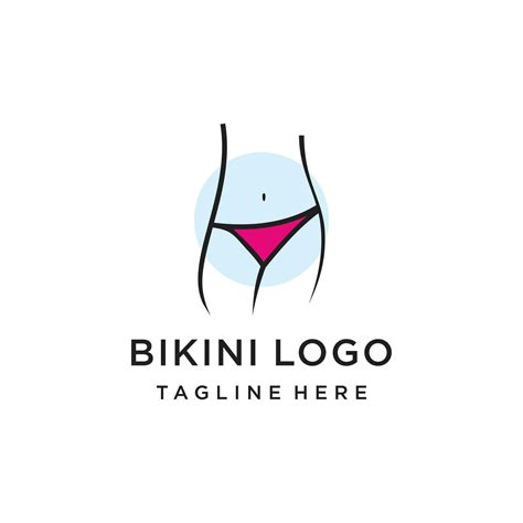 Vector Summer Sexy Women S Clothing Bikini Logo Icon Symbol Premium Vector Vector Art