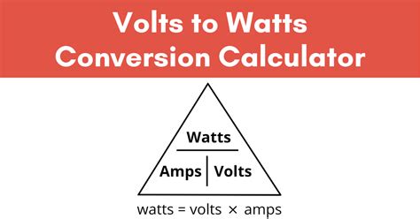how to convert volts to watts calculator