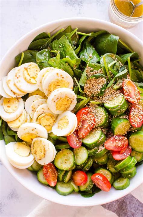 BEST EVER Spinach Salad {So Easy!} - iFOODreal.com