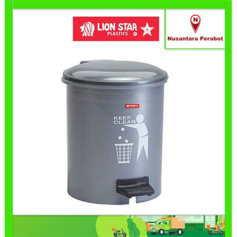 Jual LION STAR Round Step On Dustbin 5 10 Lt Tempat Sampah Injak C