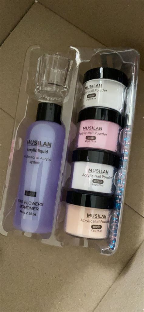 Musilan Acrylic Nail Kit Clear Pink White Nude Acrylic Powder Nails Kit Acrylic Set Acrylic