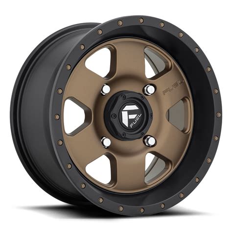 Fuel UTV Wheels Podium D617 Matte Bronze Black Rim Wheel Size 15x7