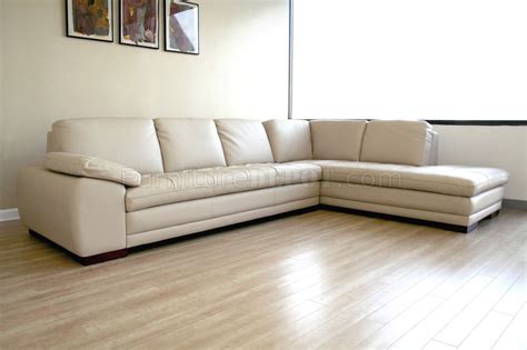 Modern Sectional Sofa with Tufted Leather Upholstery