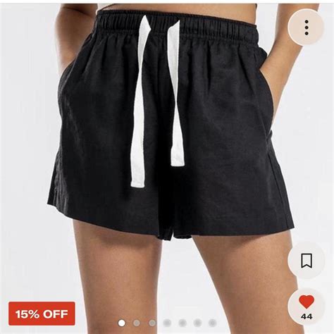 Black Nude Lucy Shorts Size Xs Linen Repop Not Depop