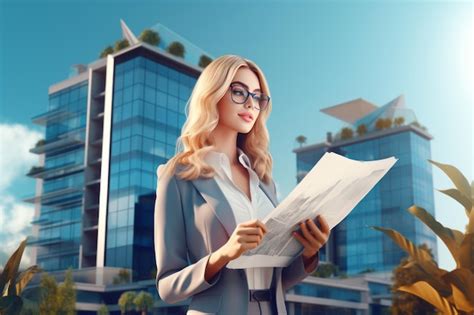 Premium Photo Powerful And Professional The Success Story Of A Blonde Real Estate Agent