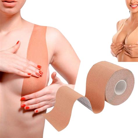 Sutiã Adesivo Levanta Peito Fita Boob Tape Invisível a Prova de Água Resistente ao Suor D M