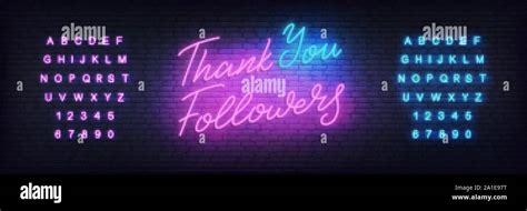 Followers Thank You Neon Social Media Template Followers Milestone