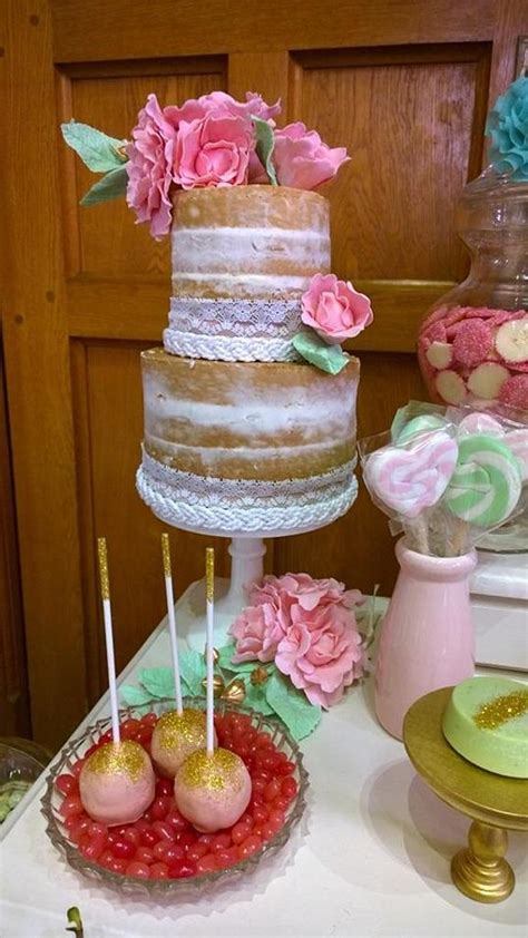Semi Naked Cake With Sugar Blooms Cake By Sweet Bea S CakesDecor