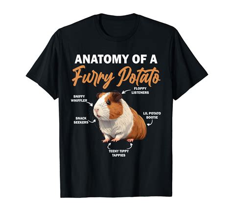 Guinea Pig Shirt Anatomy Of A Furry Potato Guinea Pig Funny Vintage Men