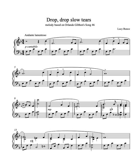 Drop, drop, slow tears – Harp Column Music