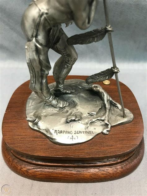 Chilmark Fine Pewter Art Sculpture Arapaho Sentinel 1981 Michael Boyett