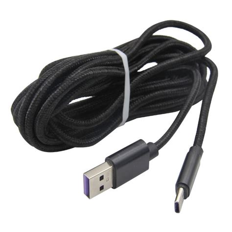 USB кабель Honson для зарядки джойстика PS5 Dualsense черный (3 м ...