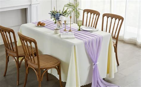 Amazon Ft Nude Chiffon Table Runner Sheer X Inch Gauze Table Runner For Romantic