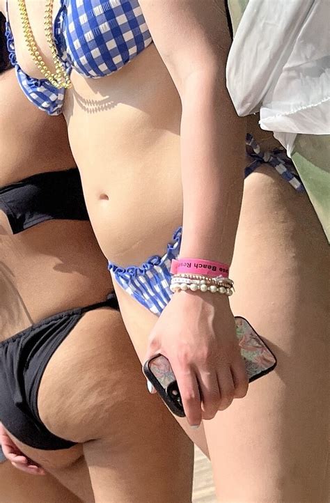 White Girl In Checkered Bikini Great Ass OC Beach Bikini Forum