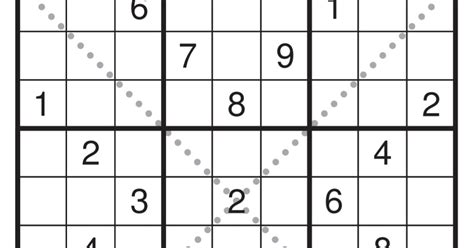 WORLD OF SUDOKU: PUZZLE NO. 87 : Diagonal Sudoku